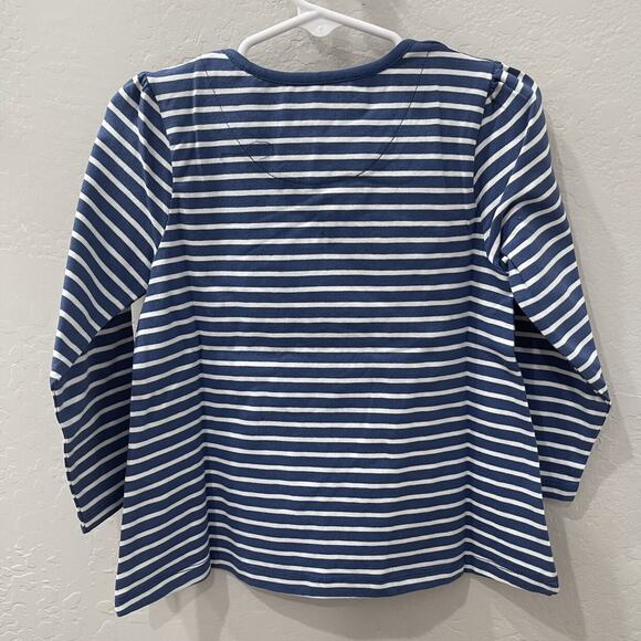 NWT Kite Unicorn Appliqué Blue Stripe Long Sleeve Shirt - Picture 5 of 7